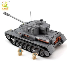Militar 923 Modelo de Tanque de Guerra Com a Alemanha PZKPFW-IV Conjuntos Compatíveis Legoed Exército ww2 Soldados Blocos De Construção Brinquedos Para As Crianças