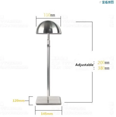 Нержавеющая сталь Серебристый Матовый металлический колпачок манекен для шляп стойка, подставки MJ