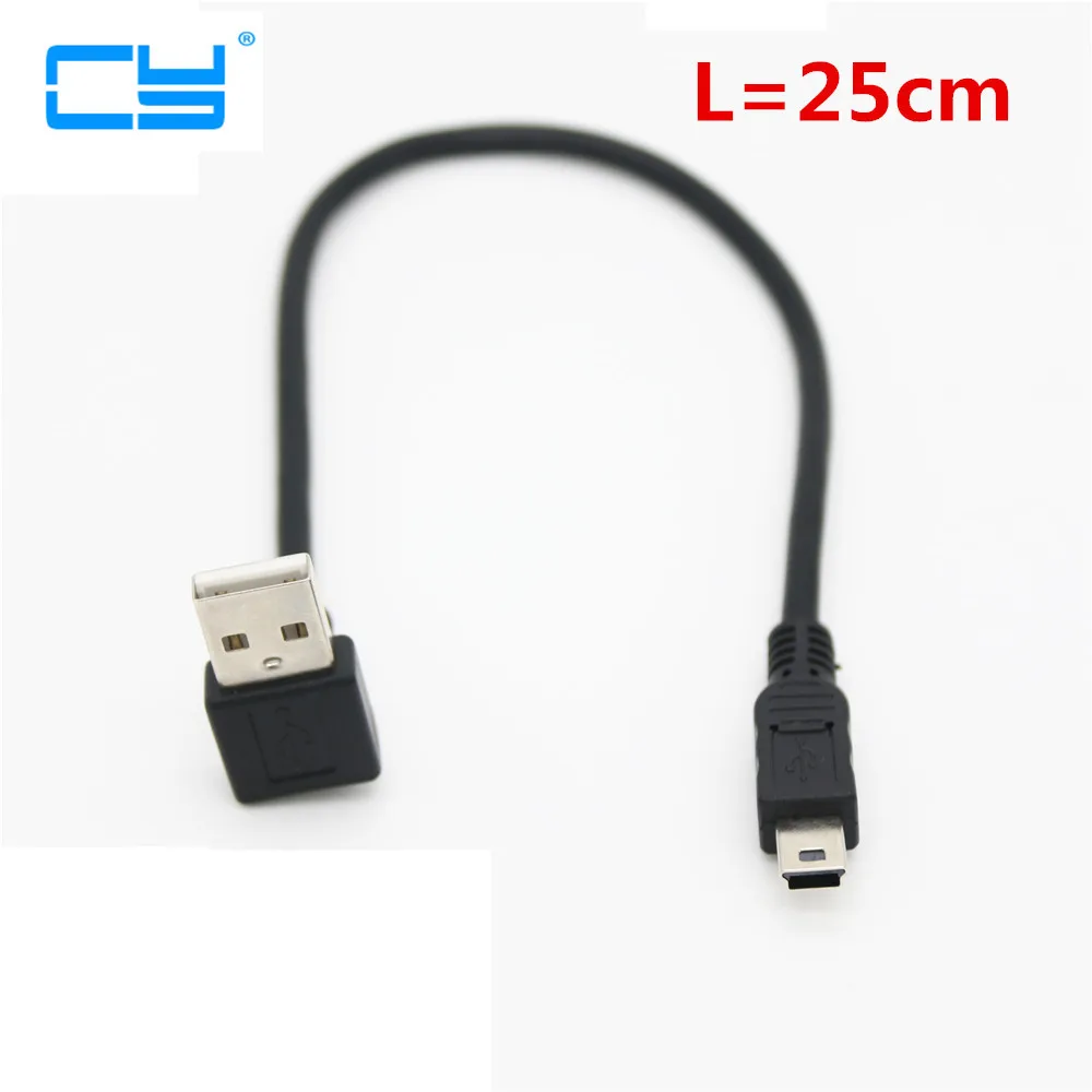 USB 2.0 Type A Male Up &amp Down to MINI 5pin T port cable Fast Data Charger Cable 25cm for Cell Phones MP3 MP4 Player GPS HDD | Компьютеры
