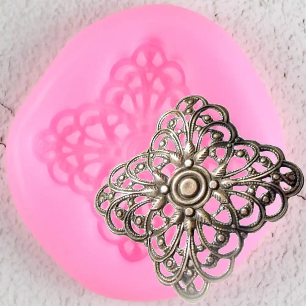 Diy Filigree Art Cake Border Silicone Mold Flower Relief Fondant Cake Decorating Resin Jewelry Candy Chocolate Gumpaste Mould Cake Molds Aliexpress