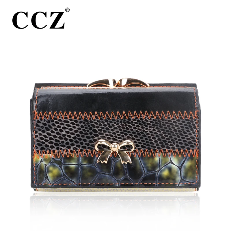 CCZ Hot 2015 Women Purses Genuine Leather Bags for Brand Wallets Card Holder Patchwork Female Coin WL032F | Багаж и сумки