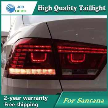 

Car Styling Tail Lamp for VW Santana 2013 2014 Tail Lights LED Tail Light Rear Lamp LED DRL+Brake+Park+Signal Stop Lamp