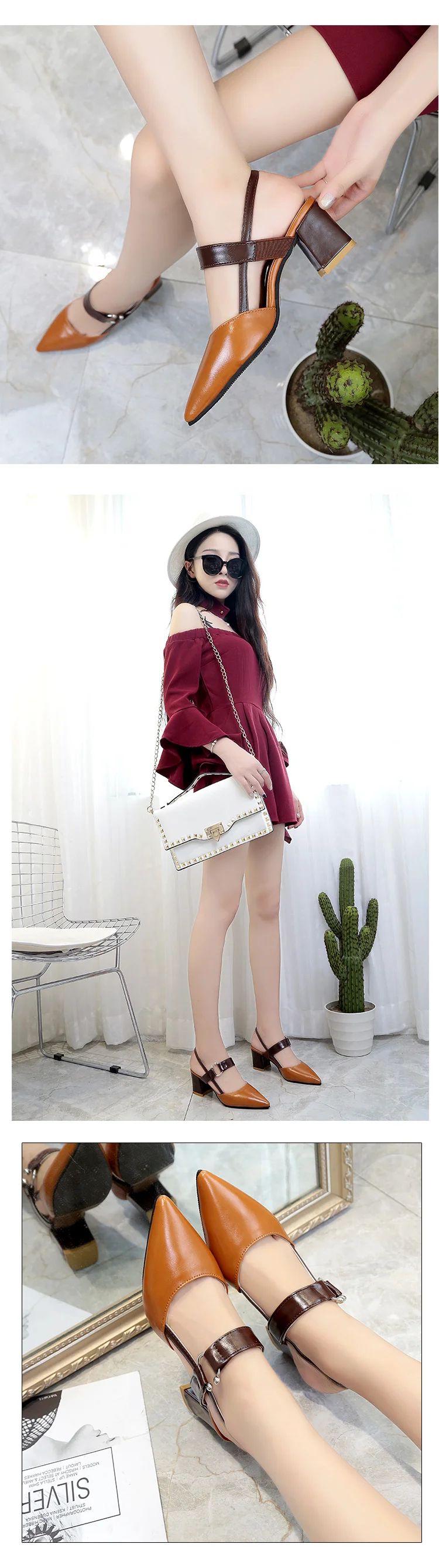18 spring new hollow coarse sandals high-heeled shallow mouth pointed baotou shoes work shoes women Female sexy high heels x21 3 18 spring new hollow coarse sandals high-heeled shallow mouth pointed baotou shoes work shoes women Female sexy high heels x21 3