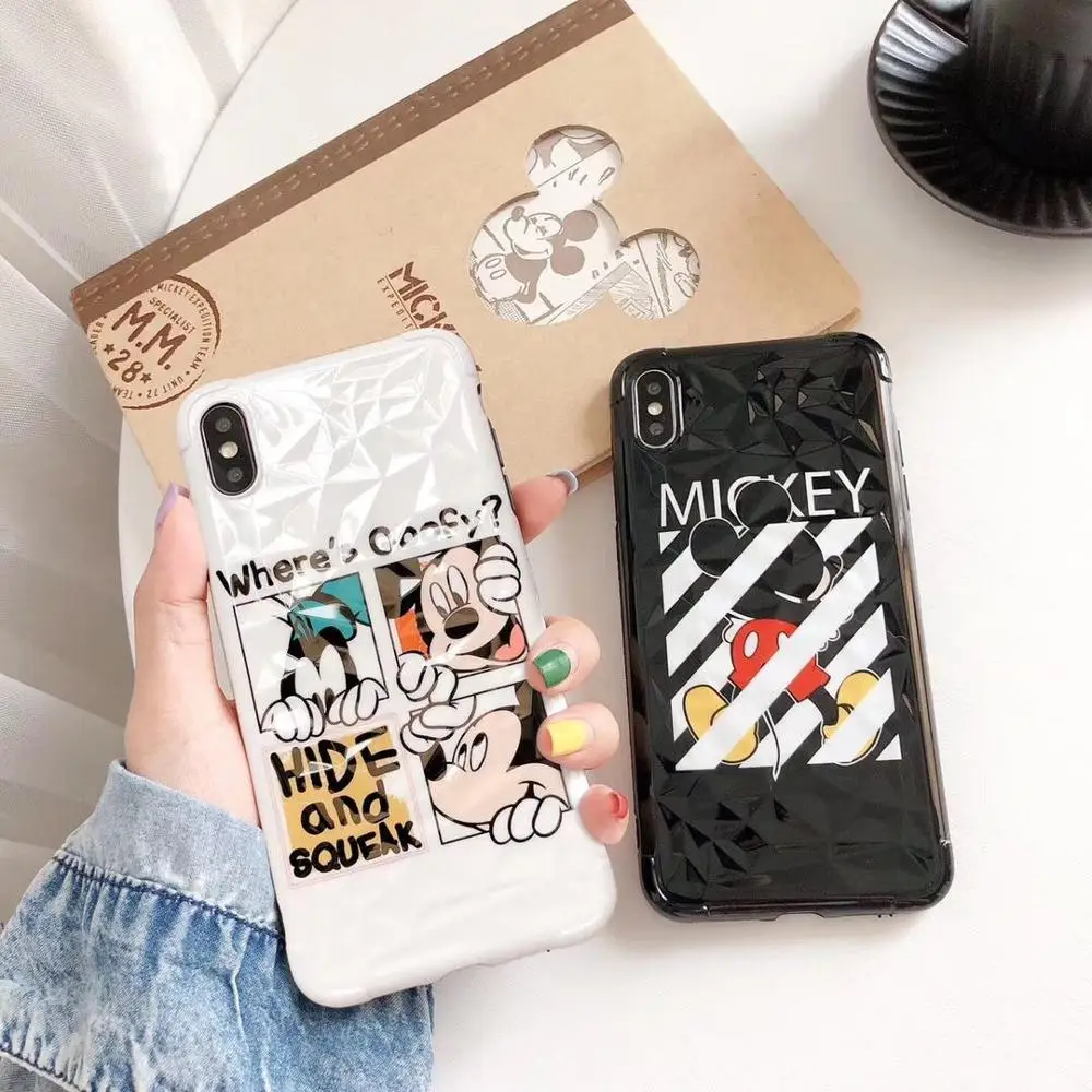 

ORYKSZ Lovely Cartoon Pattern Glitter Phone Case For iphone 7 8 6 6s Plus Xr X Xs Max Cases Fashion Shockproof Soft Cover Coque