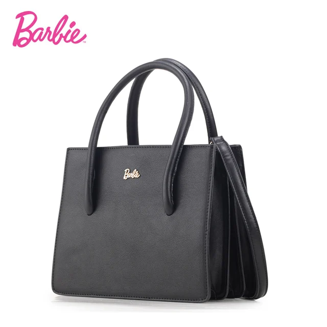 Barbie Women S Handbags Simple Style Black Leather Totes Las Barbie Women S Handbags Simple Style Black Leather Totes Las Handbag Fashion Bag Saffiano Bags Business