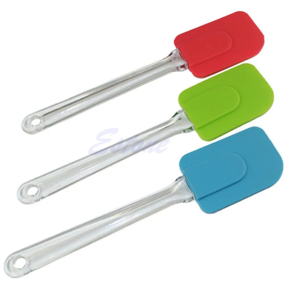 1Pc Silicone Kitchen Cake Cream Spatula Mixing Scraper Brush Butter