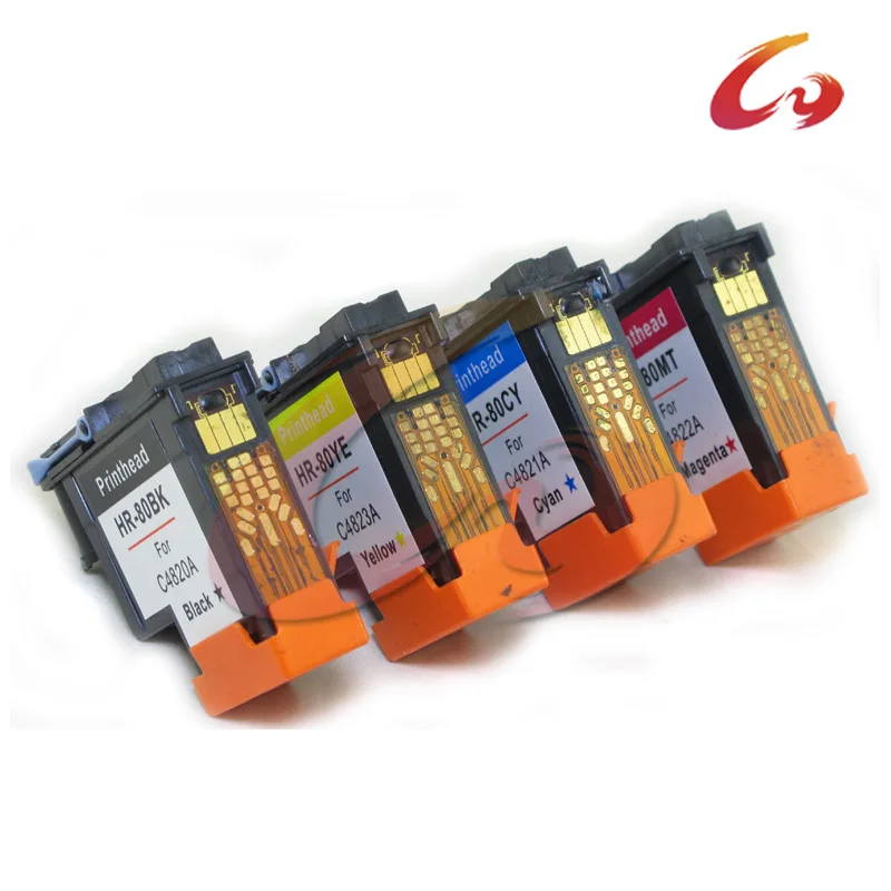 4 pcs for hp 80 printhead for HP Designjet 1000 1050c 1055 Ink Cartridge Head for HP80