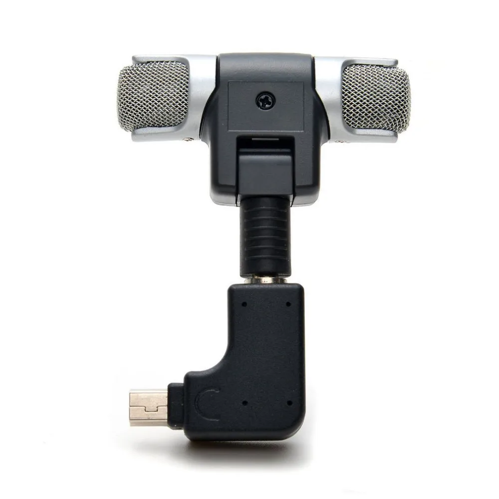 For Gopro Hero 3/3+/4 Mini Stereo Microphone Protective Frame Case Mount For Go Pro Action Camera 3.5mm No Noise mini Mic - Цвет: Черный цвет