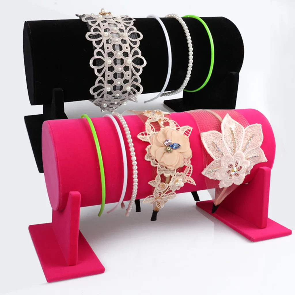 

Phenovo Headband Hair Clasp Holder Detachable T-bar Display Stand Holder Home Shop Jewelry Packaging Display for Women Headband
