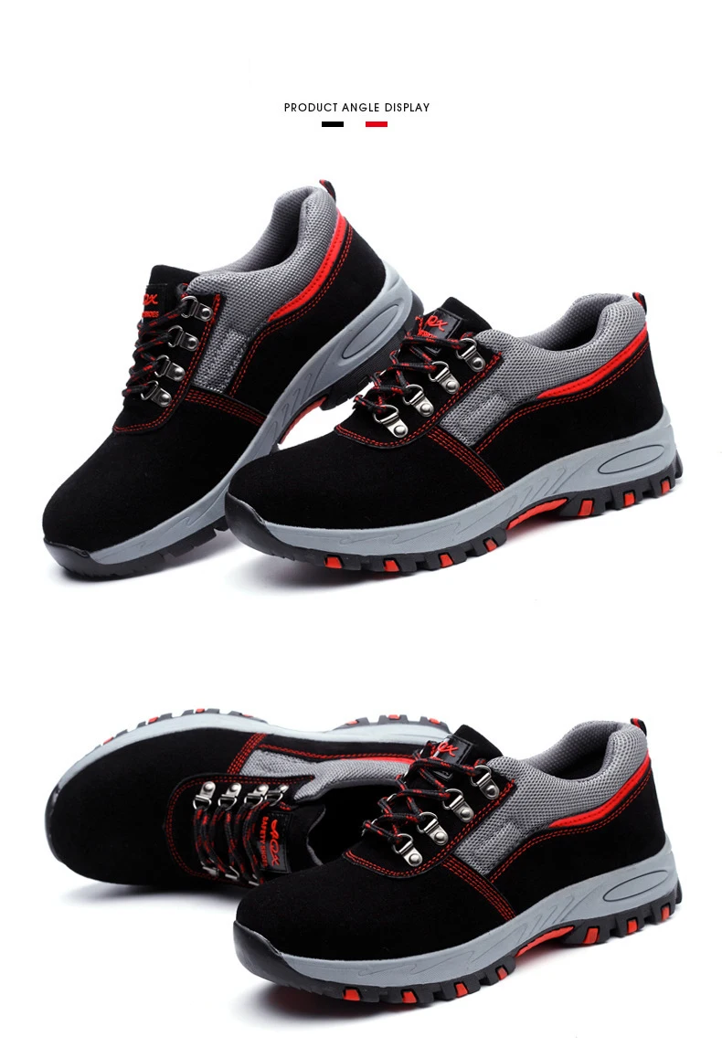 sapatos de trabalho respirável anti-deslizamento punctura prova