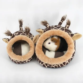 

Cute Small Animal Cages Pet Rabbit Hamster House Bed Rat Qquirrel Guinea Pig Winter Warm Hanging Cage Hamster Nest Accessories