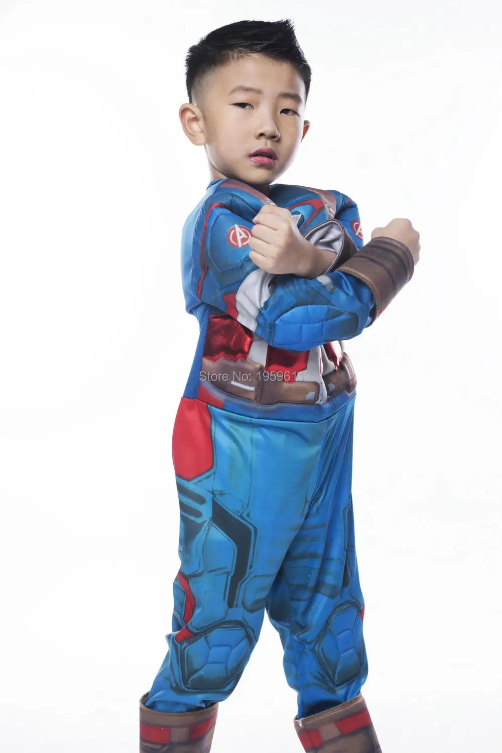 Мстители 3 бесконечные войны Капитан Америка мускул Косплей Костюм для детей маска и шила для выбора