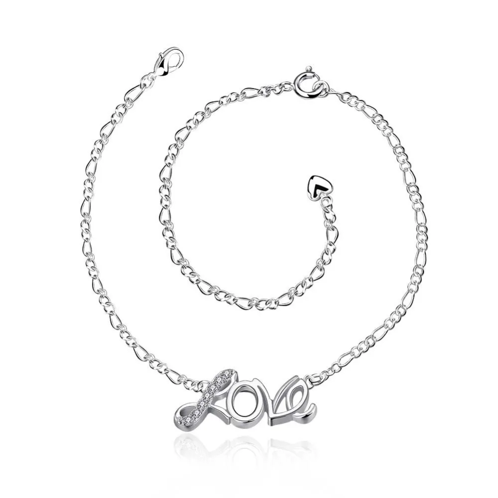 

Silver charm Anklets For Women Anklet Bracelet Foot Jewelry Barefoot Sandals Anklets Leg Chain Love Anklet Ankle Chains