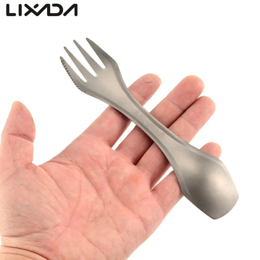 

Lixada Titanium Fork Spoon Set 17cm Tea Coffee Spoons Cutlery Camping Spoon Fork Outdoor Tableware Hiking Picnic Travel Utensils