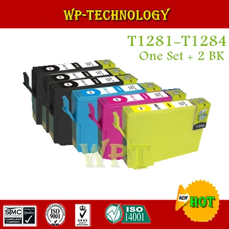 

One set Plus 2BK Compatible ink cartridges suit for T1281 - T1284 ,suit for Epson S22 SX125 SX130 SX230 SX235W BX305F 305FW ,etc