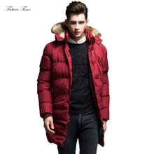 Мужские парки, толстые, теплые, с мехом, с капюшоном, Длинные куртки и пальто для зимы, плюс размер, повседневные парки,, тонкая уличная одежда, с карманами, C1630
