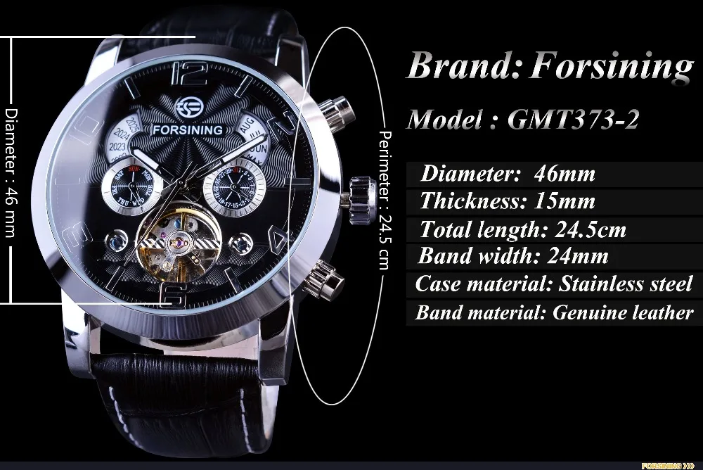 5 Hands Tourbillion Fashion Wave Dial Design Multi Function Display Men Watches Top Brand Luxury Automatic Watch Clock mechanical watch