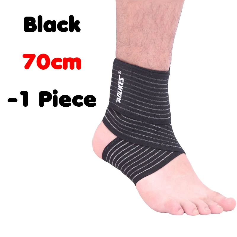 70cm Black 1 шт., 70-180 см, поддержка колена для спорта, наколенники, эластичная повязка, бандаж для баскетбола, Налокотники и наколенники, компрессионные наколенники - Цвет: 70cm Black