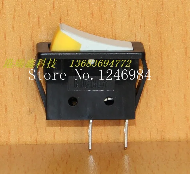 [SA]HIGHLY HIGHLY power switch rocker R11-00 R11-2A long flat black side white yellow--100PCS/LOT | Обустройство дома