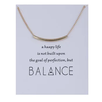 Balance Tube Bar Necklace
