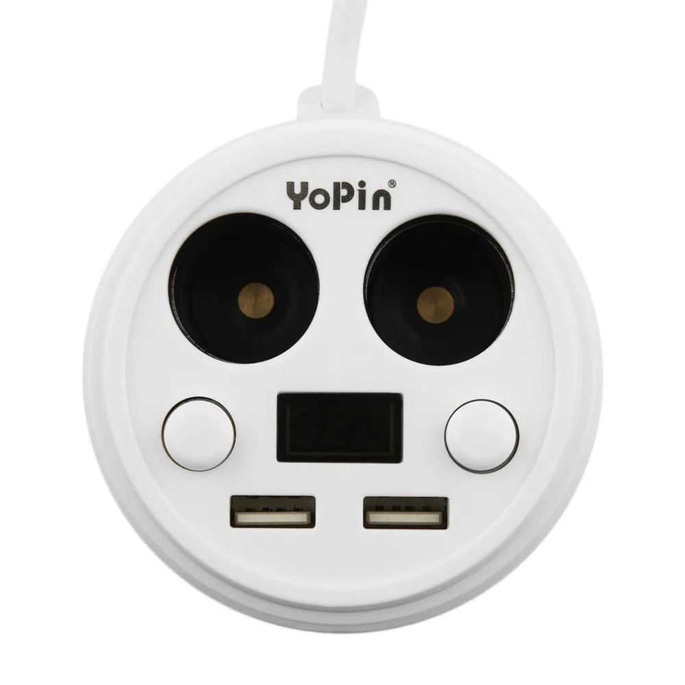 YoPin автомобильный Стайлинг двойной USB выход чашка 2.4A 12-24 В разветвитель автомобильного прикуривателя Автомобильное зарядное устройство адаптер для мобильных телефонов планшетов