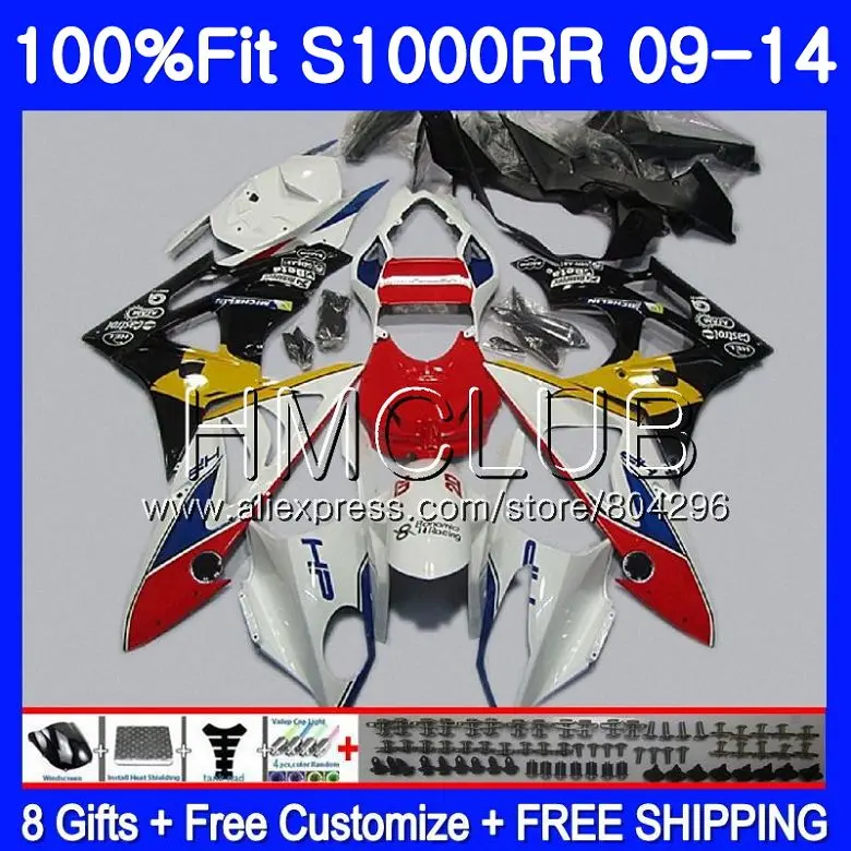 

Injection For BMW S1000 RR S1000RR 09 10 11 12 13 14 Body Red gold white 117HM.6 S 1000 RR 2009 2010 2011 2012 2013 2014 Fairing