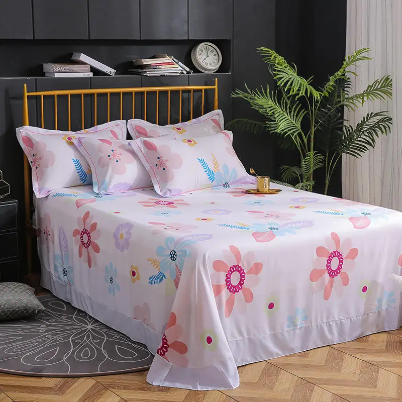 Butterflay цветочный принт простыня пододеяльник подушка shams 4 шт. Tencel мягчайшие постельные принадлежности из шелка набор королева король двойной размер постельный комплект