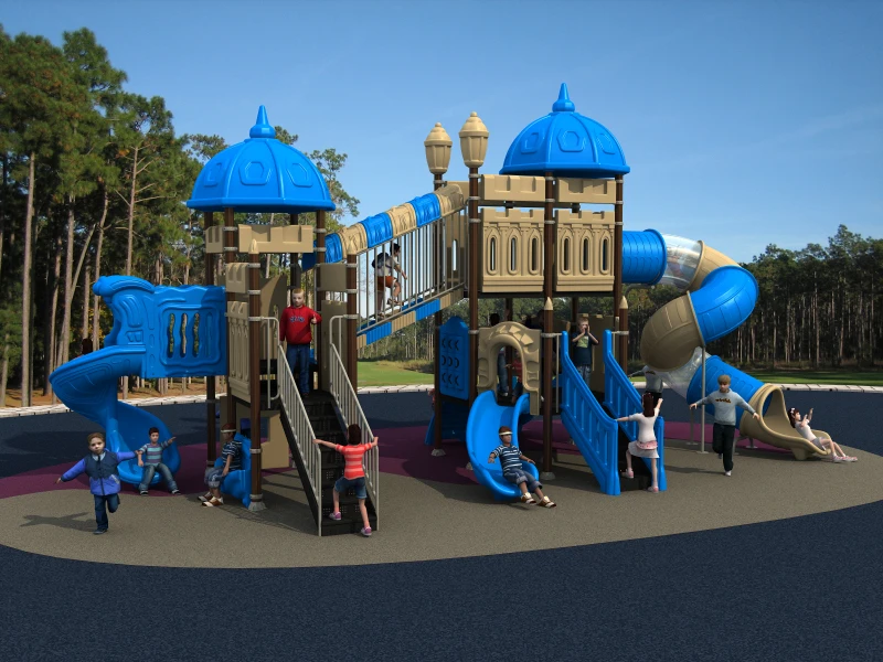 

CE/TUV/SGS amusement outdoor playground combination plastic slide for park/school/community YLW-17819
