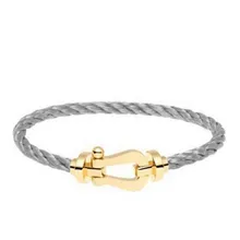 Pulsera de Titanio Hebilla de Fred Fred Francia Joyería de Acero de Titanio Pulsera de Acero Inoxidable Cuerda Cadena Joyería BD0199