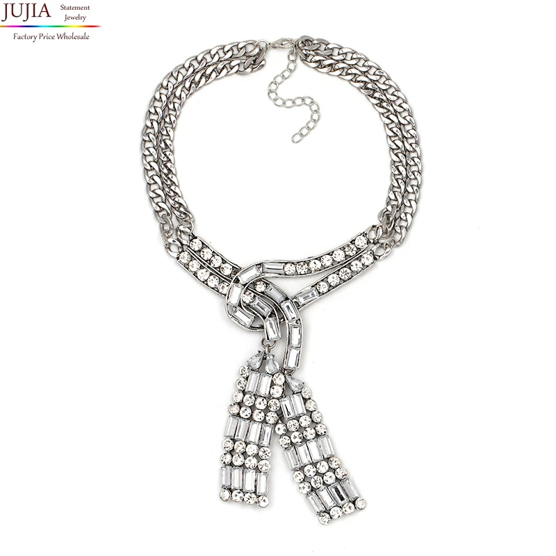 

JUJIA new design pendant necklace crystal collar pendant fashion maxi statement Necklace for women wholesale drop shipping