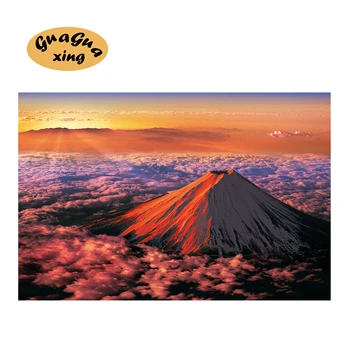 

New Diamond Embroidery Full Round Landscape Volcano DIY 5D Dimond Painting Picture By Numbers Mosaic Needlework Decorative