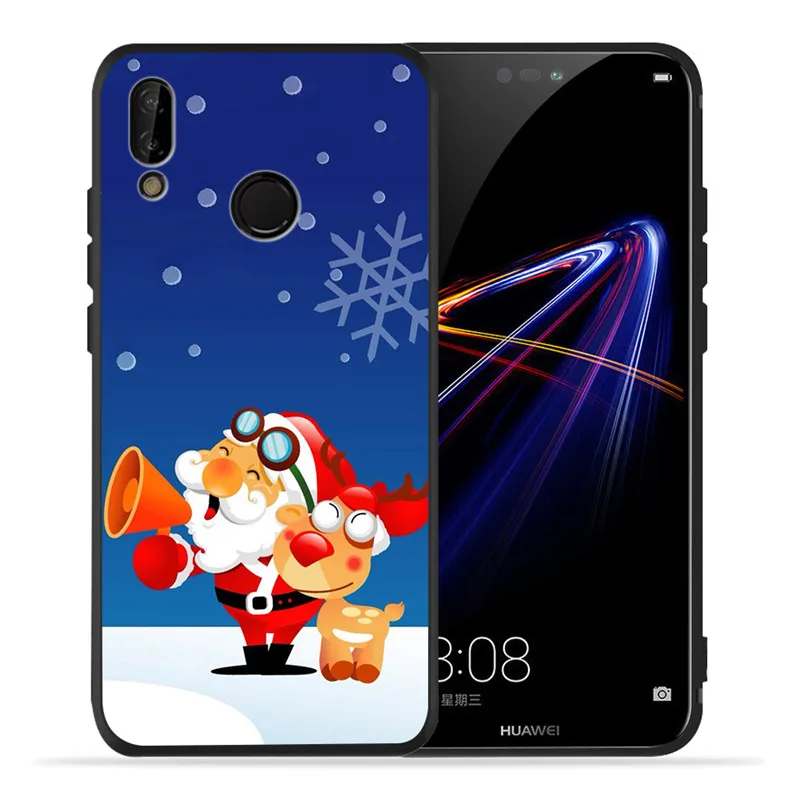 Счастливого Рождества для huawei P8 P10 P20 P30 Коврики 10 20 Honor 8 8X 8C 9 V20 10 Lite Plus Pro Чехол для телефона чехол Coque чехол-футляр