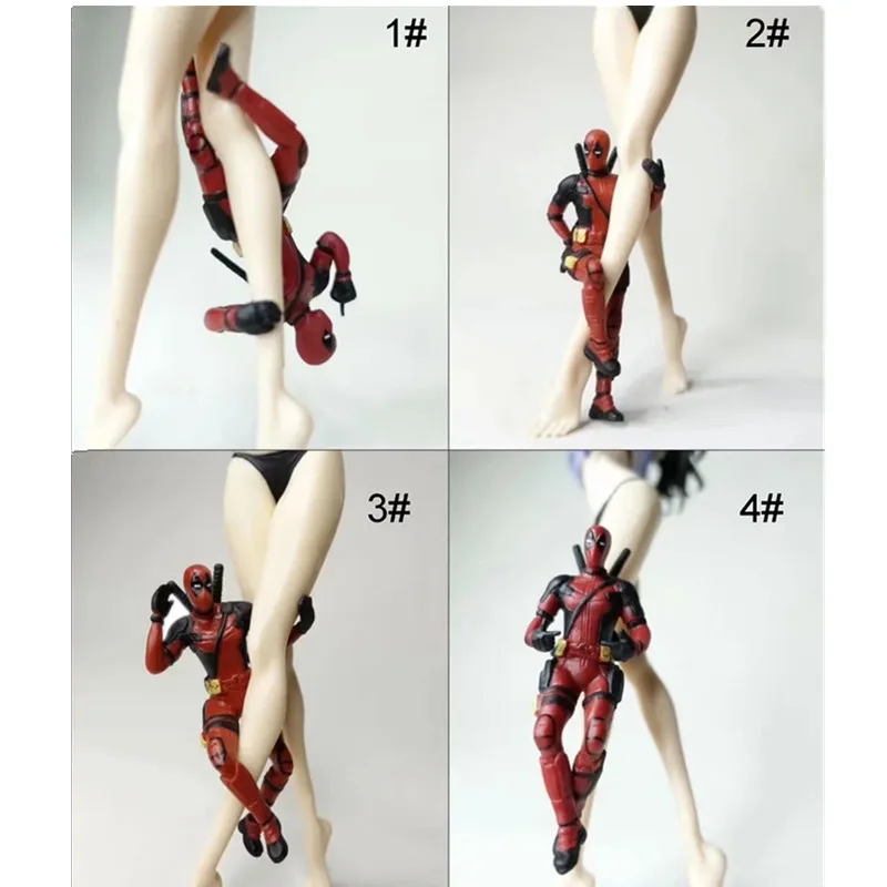 

4 pcs/set X-Men Q-Version Deadpool Anti-hero Wade Winston Wilson PVC Action Figure Collectible Model Toy 8 CM OPP Q594