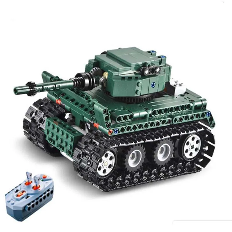 

313pcs Legoings Remote Control Rc German Tiger Tank Military Technic Building Block Toys