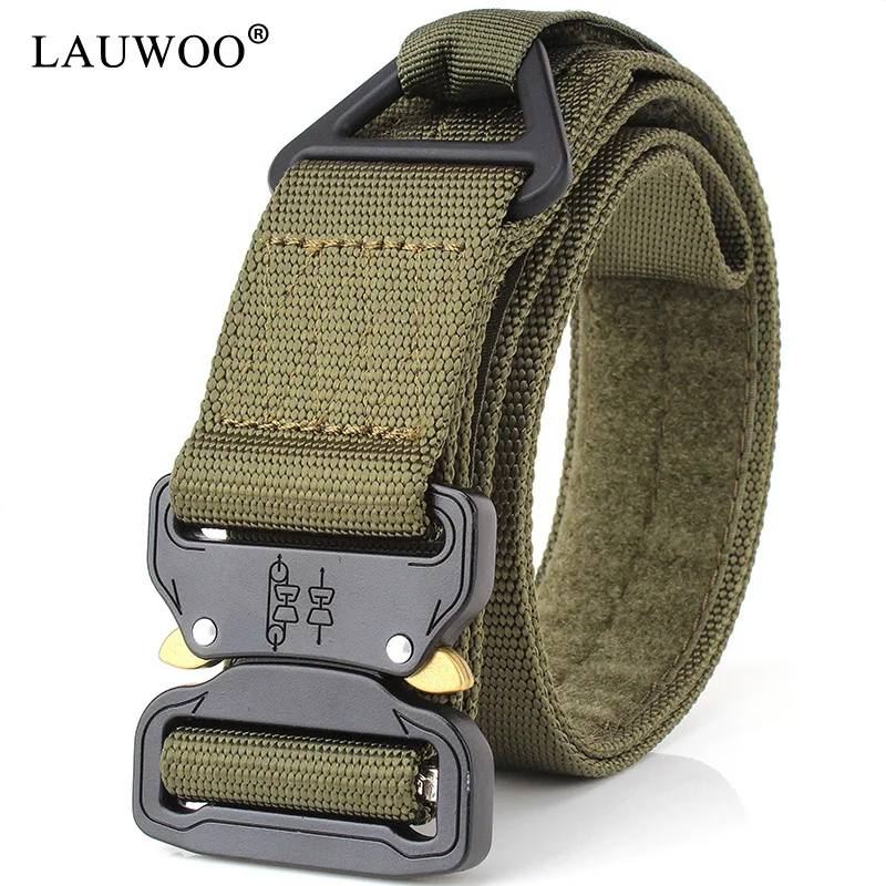 LAUWOO Combat Heavy Duty Knock Off Tactical Belt Men US Soldier