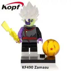 Одиночная продажа супер героев фигурки Dragon Ball Kaio Shin Zamasu Goku Ssj Xeno Android 16 серии строительные кубики, детские игрушки KF490