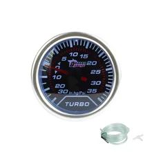Freies verschiffen ladedruckanzeige 2 “(52mm) rauch objektiv turbo-lehre boost gauge 30 ~ 35 Psi/Auto Gauge/Drehzahlmesser/Auto Meter/Racing meter