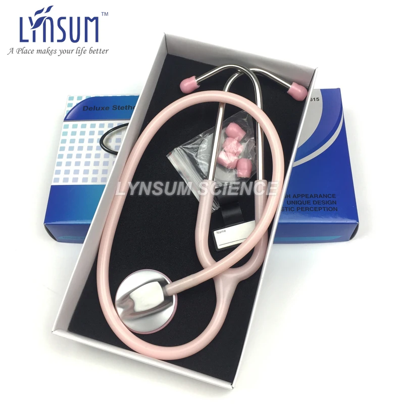 

Classic Light Pink Color Single Head Blood Pressure Estetoscopio Professional Cardiology Medical Cute Stethoscope