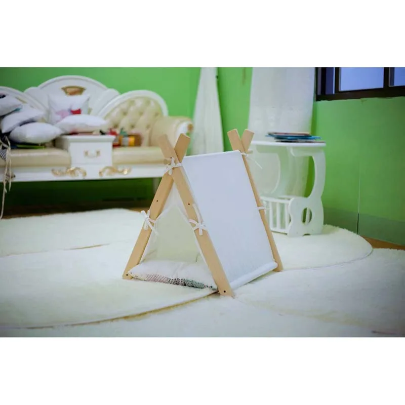 

perfect pet bed 2015 hot colorful cute pet cat and dog bed pet puppy 100% cotton pet Bed House teepee play tent with mat