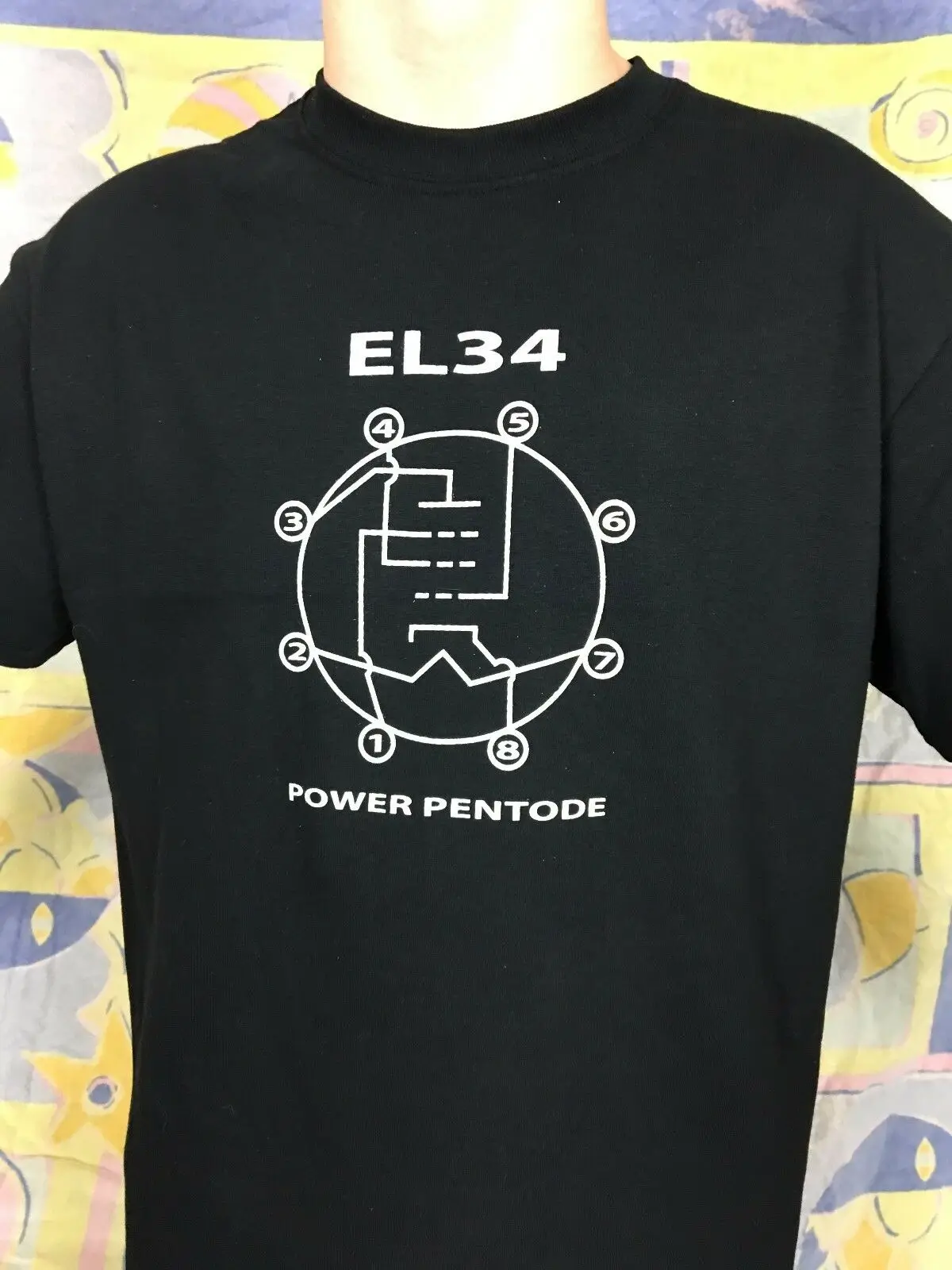 

EL-34 Vacuum Tube T Shirt dynaco leak vox marshall hiwatt orange