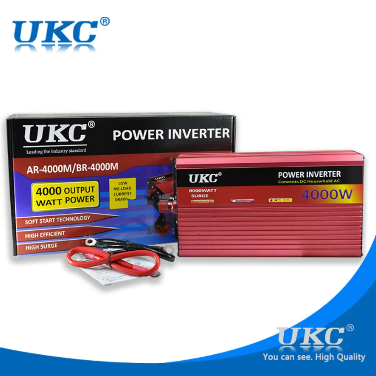 

UKC Inverter 12V 220V 4000W 8000W Peak- Modified Sine Wave Power Inverter DC12V to AC220V Voltage Transformer Converter USB