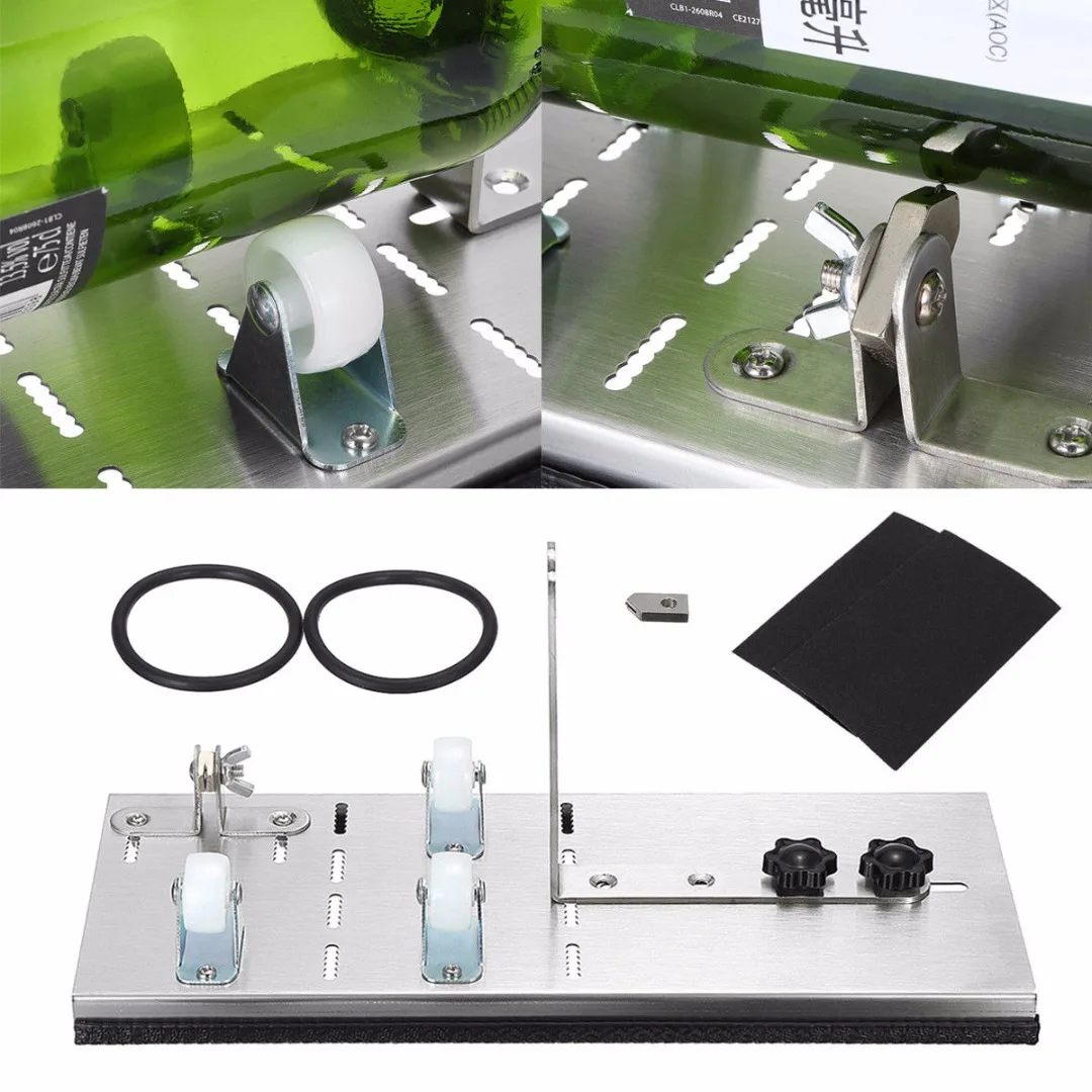 1 Set Glass Wine Bottle Cutter Stainless Steel Adjustable Cutting Machine DIY Craft Glass Cutting Tools 1 Set Glass Wine Bottle Cutter Stainless Steel Adjustable Cutting Machine DIY Craft Glass Cutting Tools