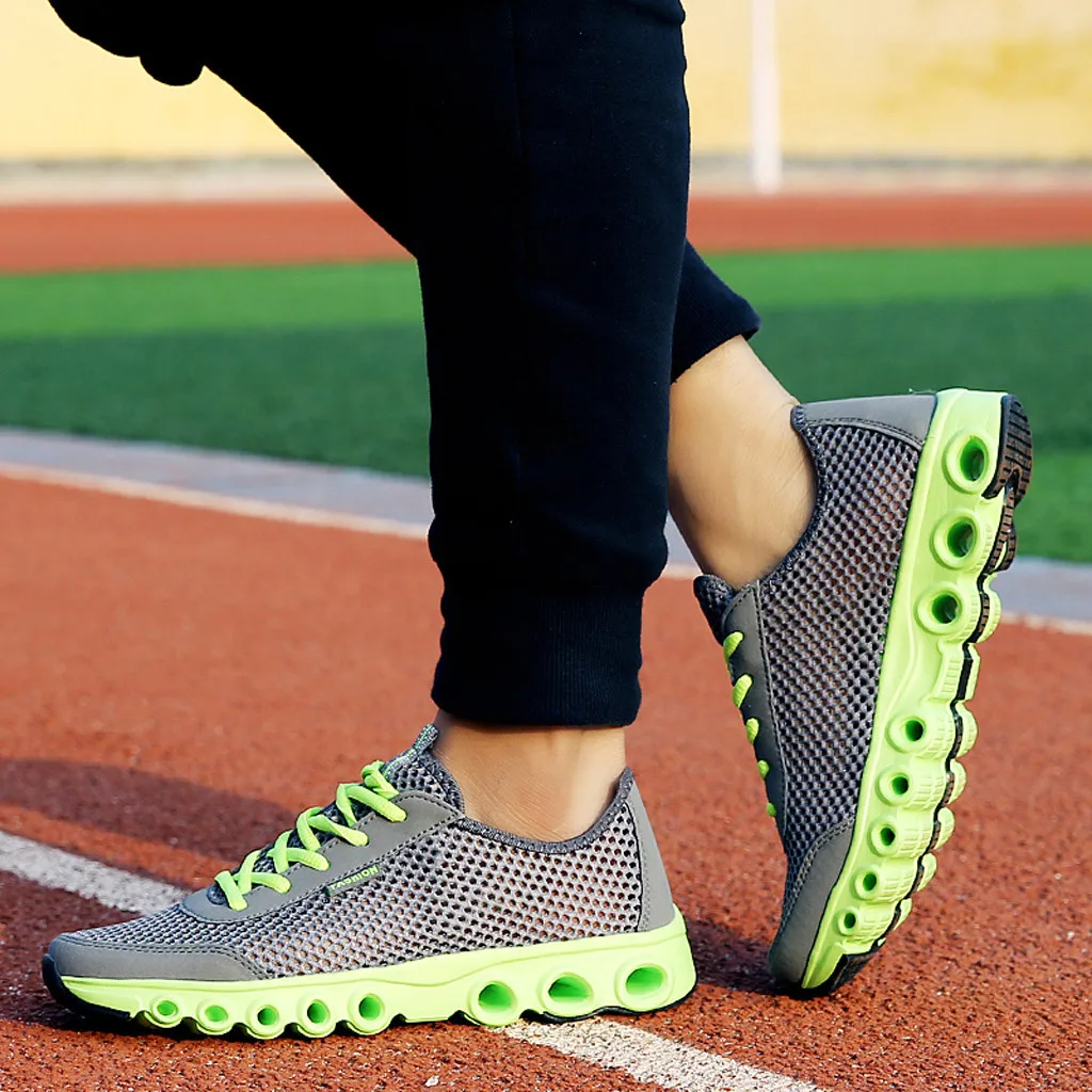 

SAGACE New Summer Men's High Quality Sport Mesh Shoes Male Leisure Outdoor Shoes Light Breathable Shoes Zapatos Hombre J12