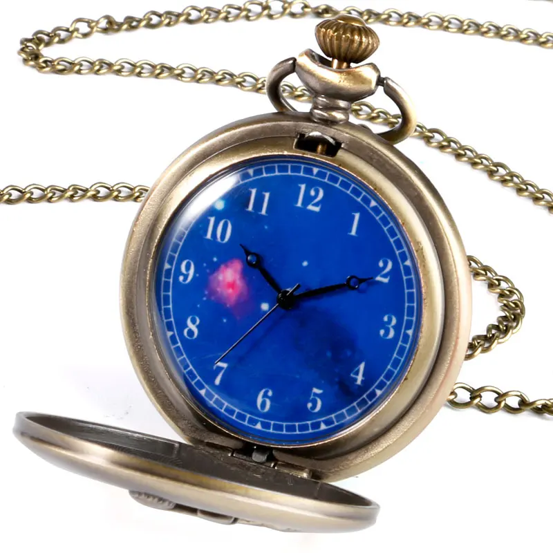 Популярная Мода Маленький принц дизайн кварцевые карманные часы Шикарный синий циферблат с necklace ем кулон Fob часы подарок для мальчиков и девочек