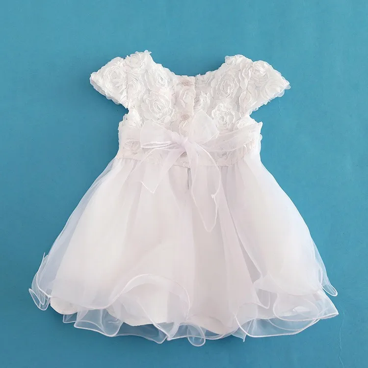 Летнее платье для новорожденных девочек; белое платье из органзы на крестины; вечерние платья; Одежда для девочек; Vestidos