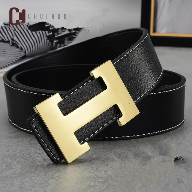 

2019 Luxury Designer H Brand Designer Belts Men High Quality Male Genuine Real Leather Women Belt H Buckle Strap for Jeans
