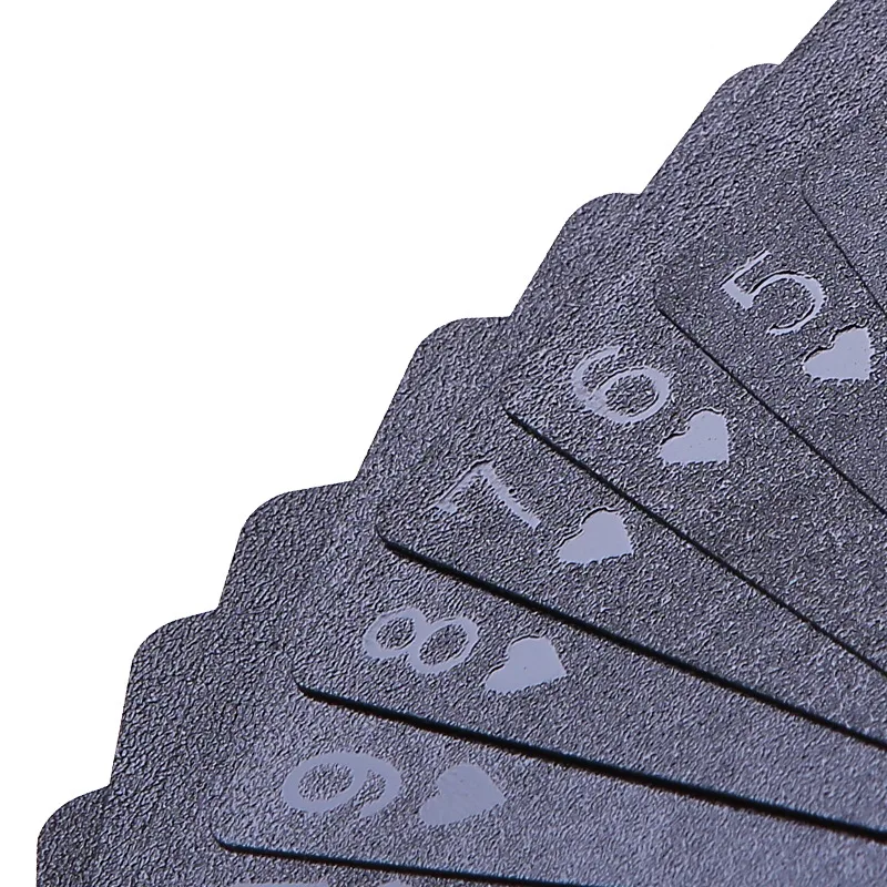 Водонепроницаемые черные игральные карты коллекция пластиковых карт черный бриллиант покерные карты креативный подарок стандартные игральные карты