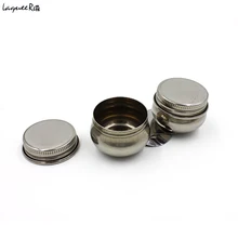 Новые акриловые Косметическая пудра металла блюдо двойной крышкой со стразами и металлическими чашки для акрилового Дизайн ногтей ясно Инструменты Акриловая жидкость