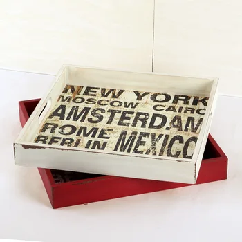 

Wooden Tray Retro Wood Pallets Storage Boxes Jewellery Organizer Cosmetic Box Decorative Wooden Storage Trays