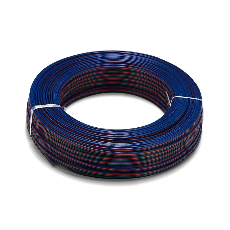 4 Pin RGB Extend Extension Cable 100m 22AWG 4 Core JST Connector Electrical Wire For 5050 RGB